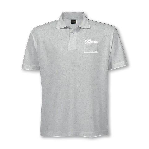 High-quality, custom branded golf shirts with embroidered company logos.