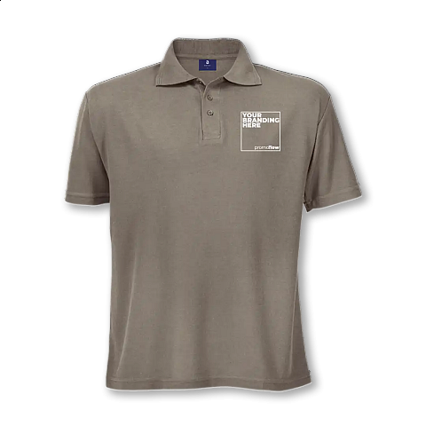 High-quality, custom branded golf shirts with embroidered company logos.