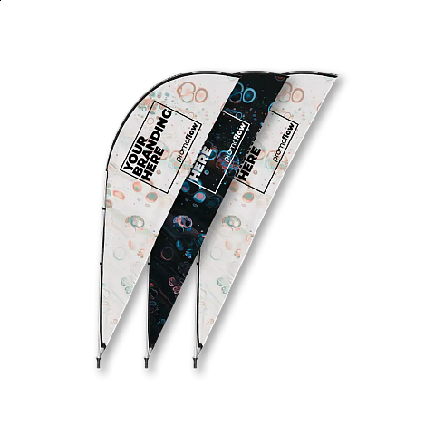 Custom printed harp banner for outdoor branding and events