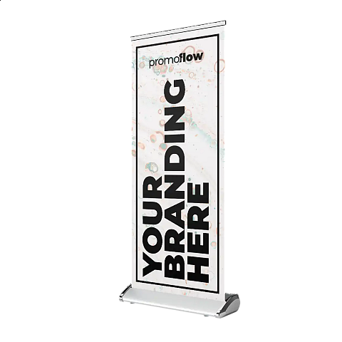 Custom printed roll up banner with branded graphics for events and promotions